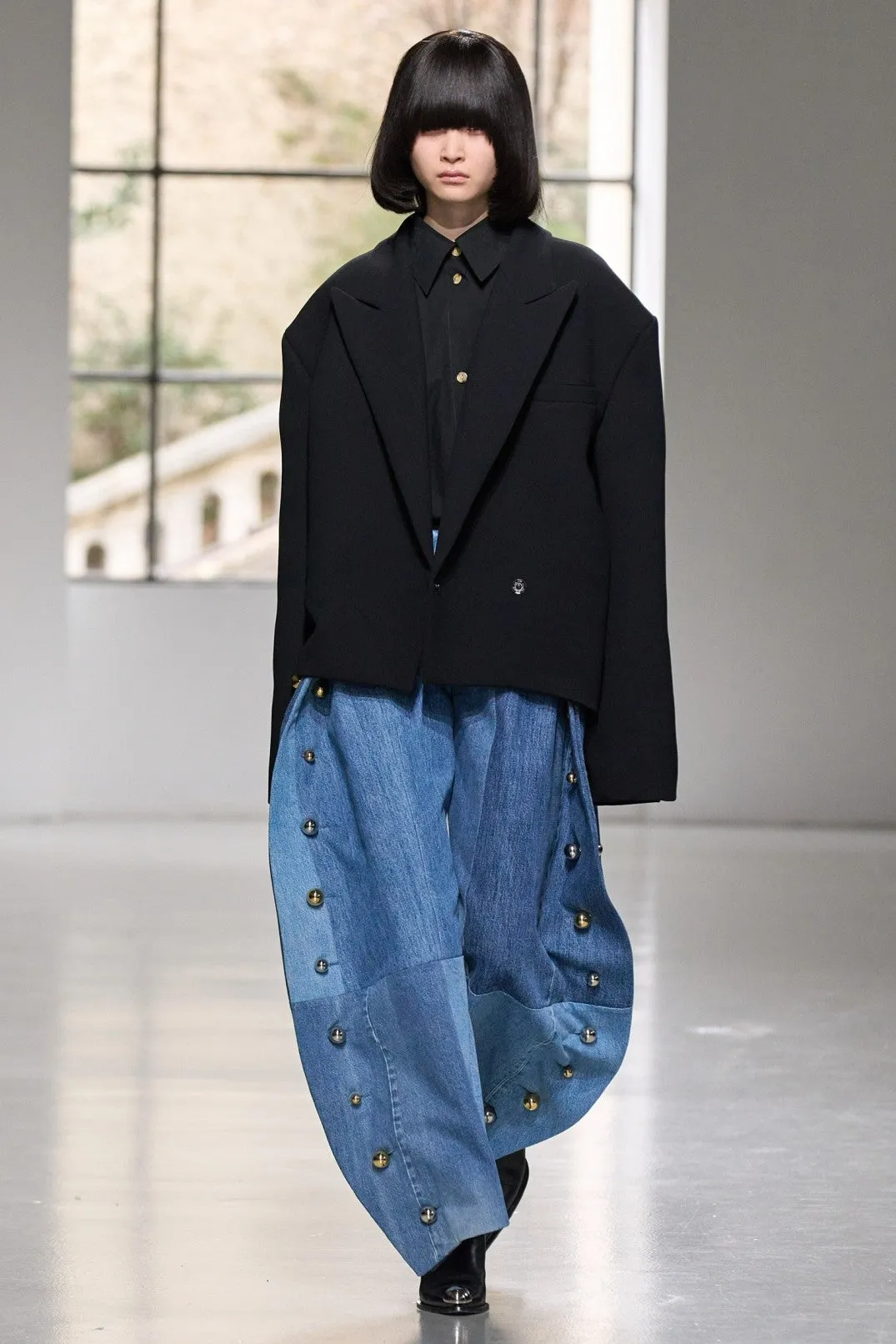Oversized Tuxedo Jacket Black