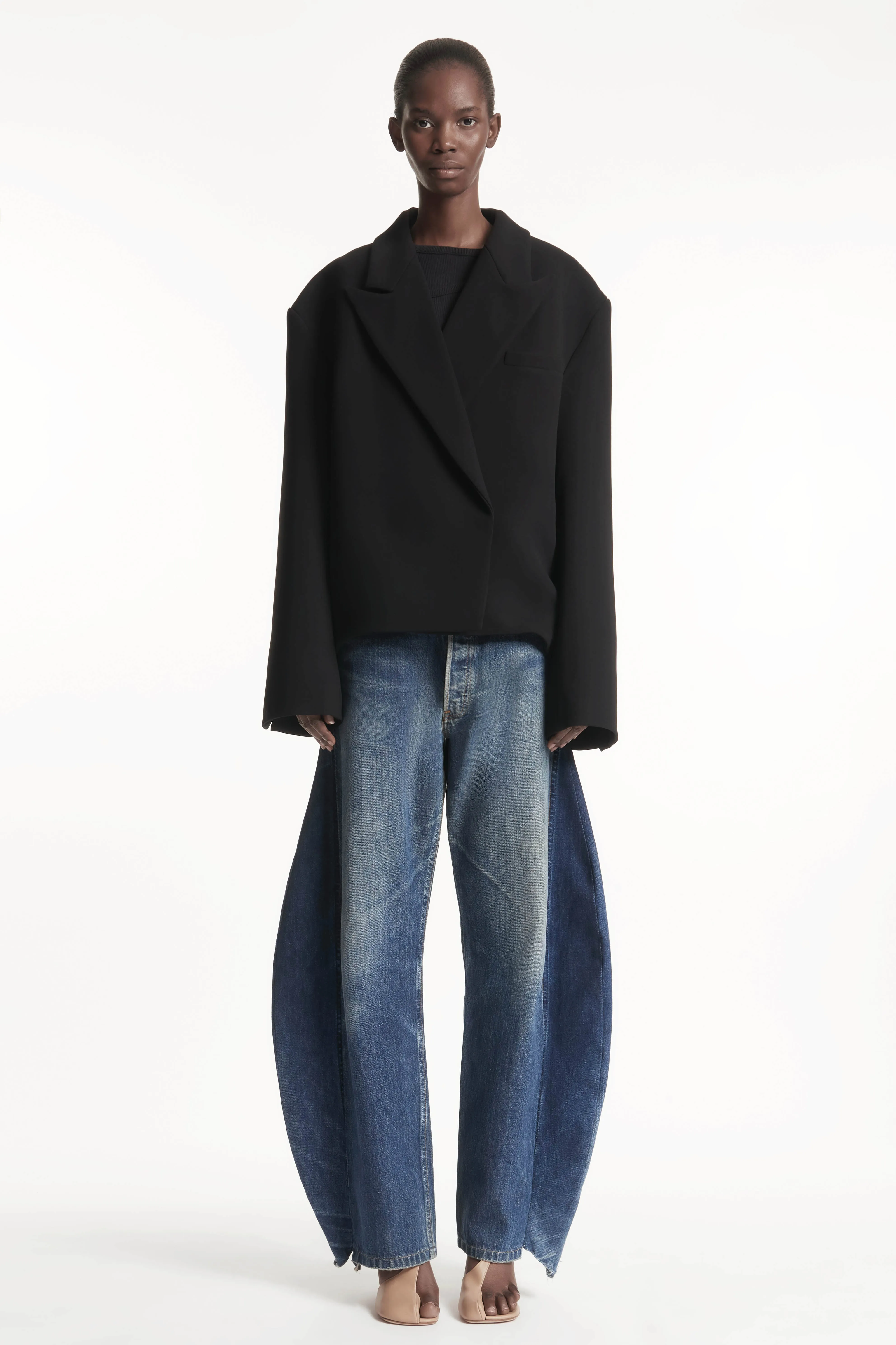 Oversized Tuxedo Jacket Black