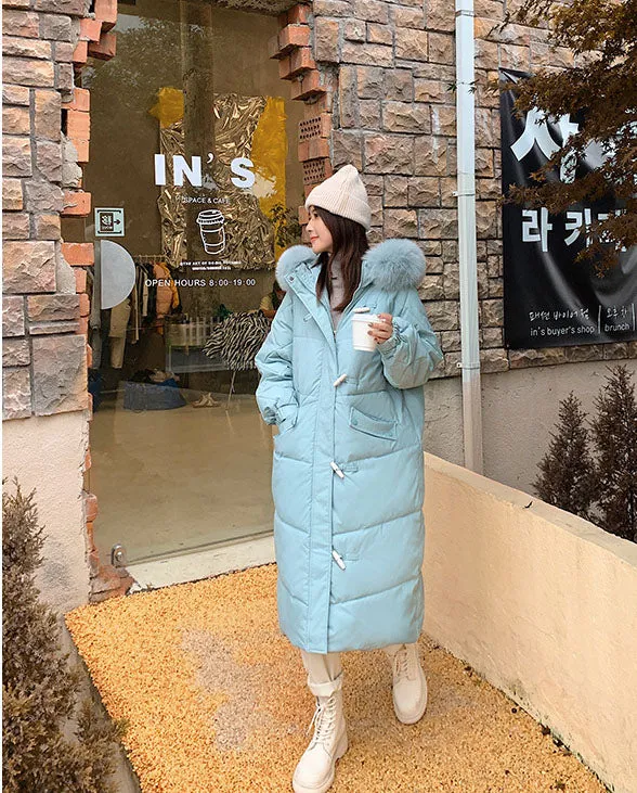Oversized Water-resistant Quilted Puffer Coat for Women