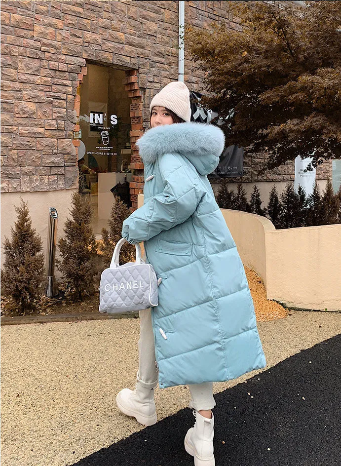 Oversized Water-resistant Quilted Puffer Coat for Women