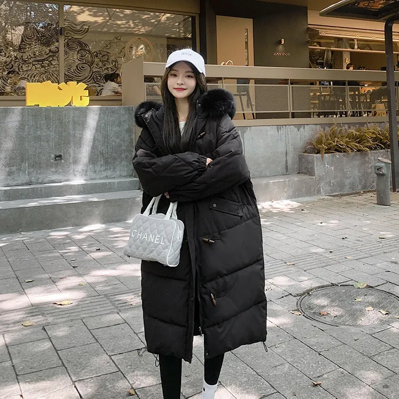 Oversized Water-resistant Quilted Puffer Coat for Women