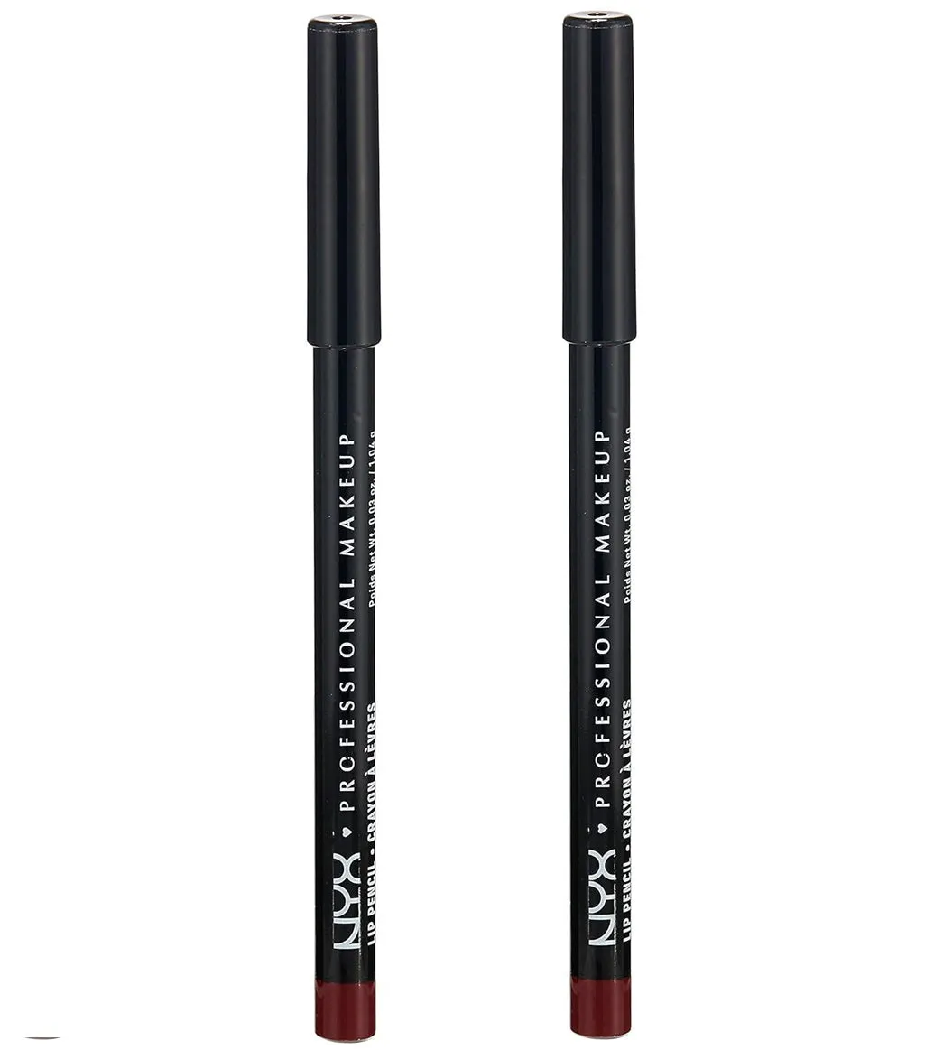 Pack of 2 NYX Slim Lip Liner Pencil, Deep Purple SPL808