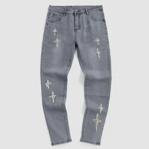 Patch cross star jeans