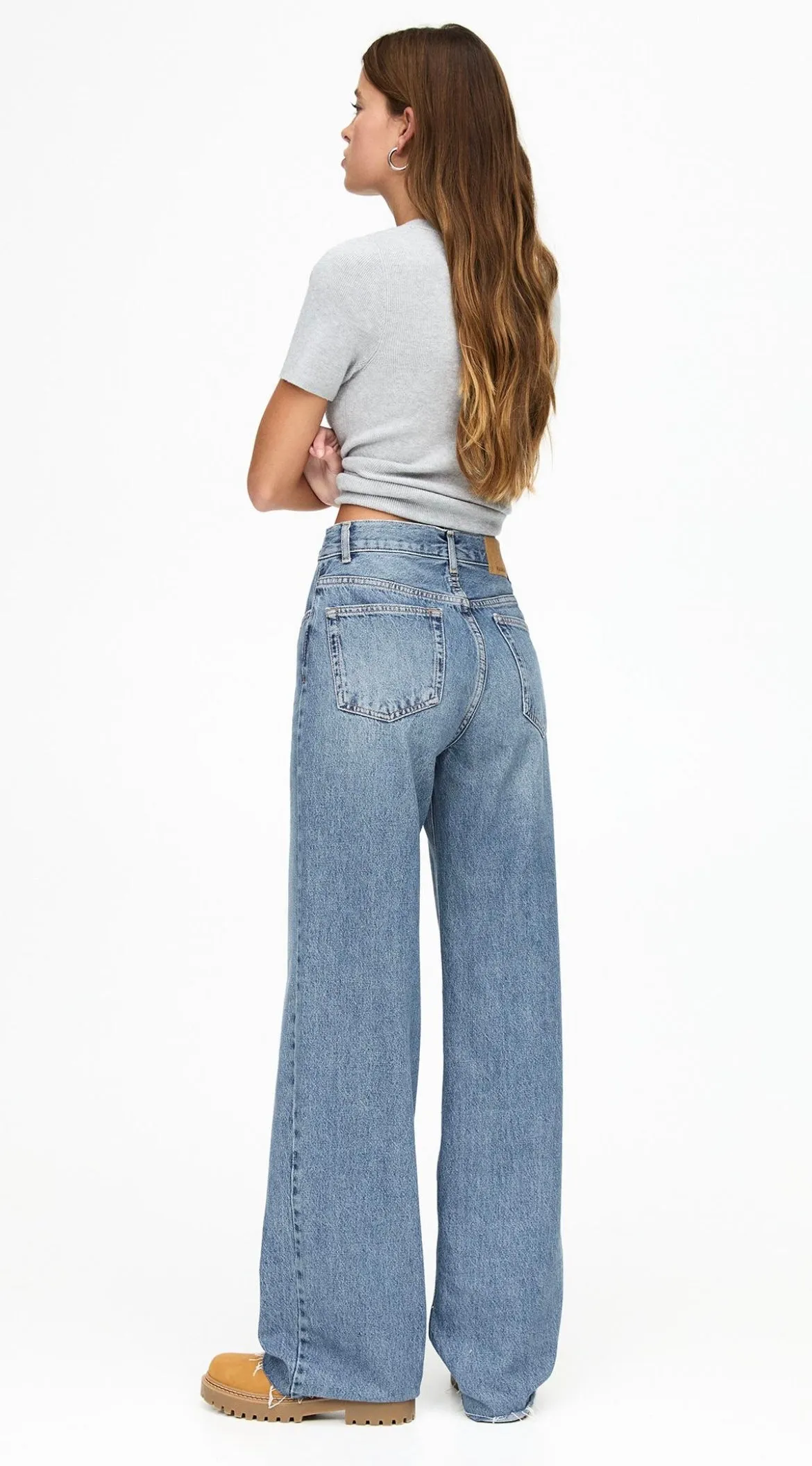 PB Highwaist straight fit Jeans midblue