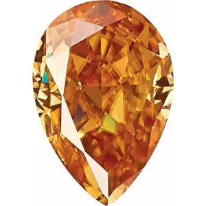 Pear Diamond Faceted FAB Brown Moissanite Loose Stone