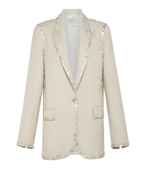 Pearl Embroidered Jacket in Dune