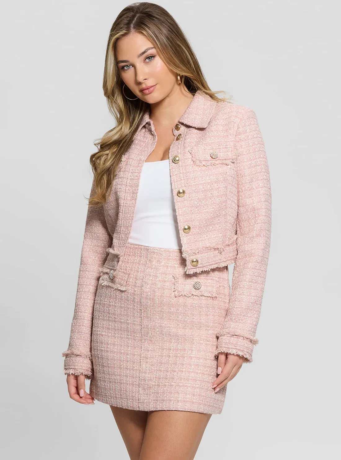 Pink Daphnee Cropped Jacket