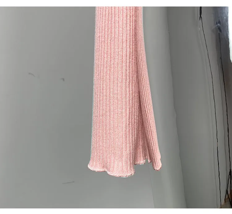 Pink Lace-up cardigan