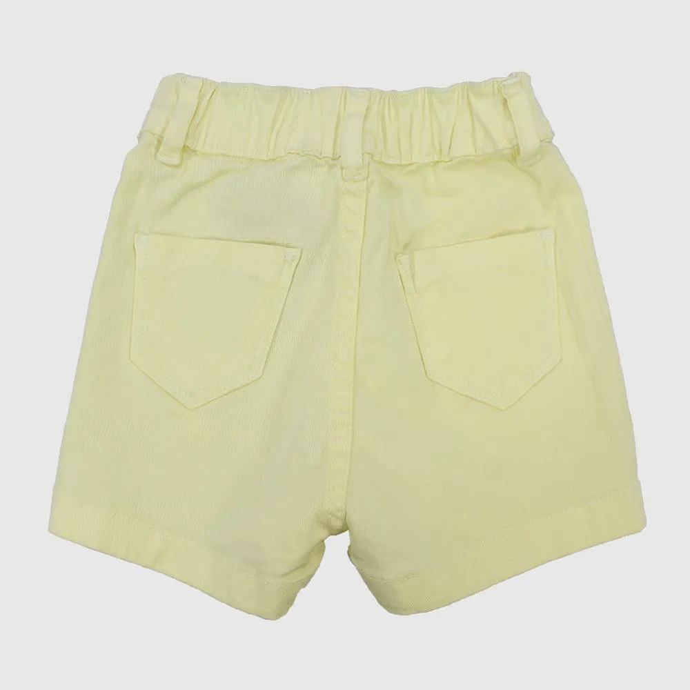 Plain Gabardine Shorts