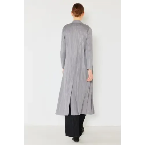 Pleated Long Sleeve Cardigan