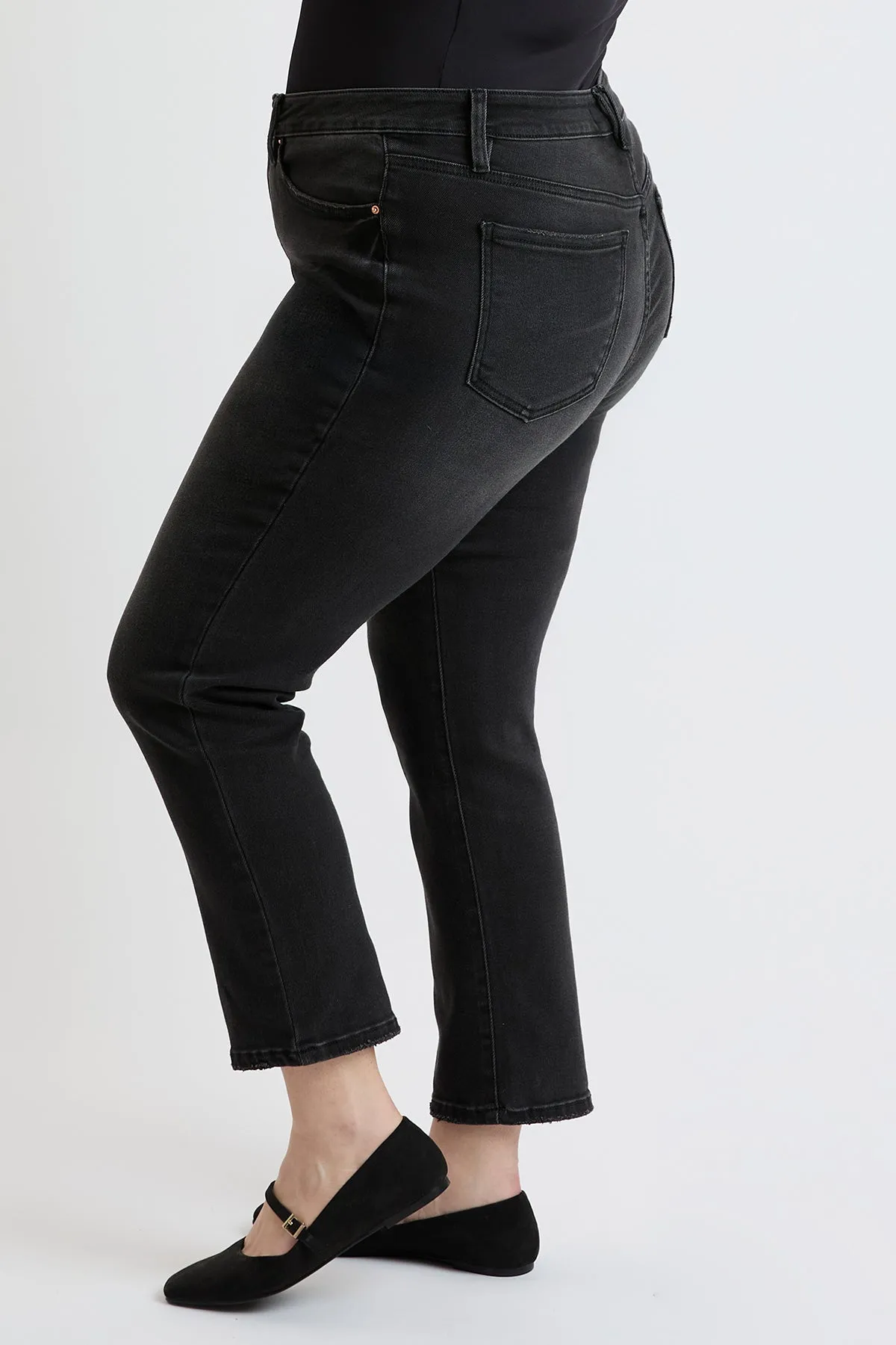 Plus Premium Mid Rise Stretch Slim Straight Jeans, Pack of 6