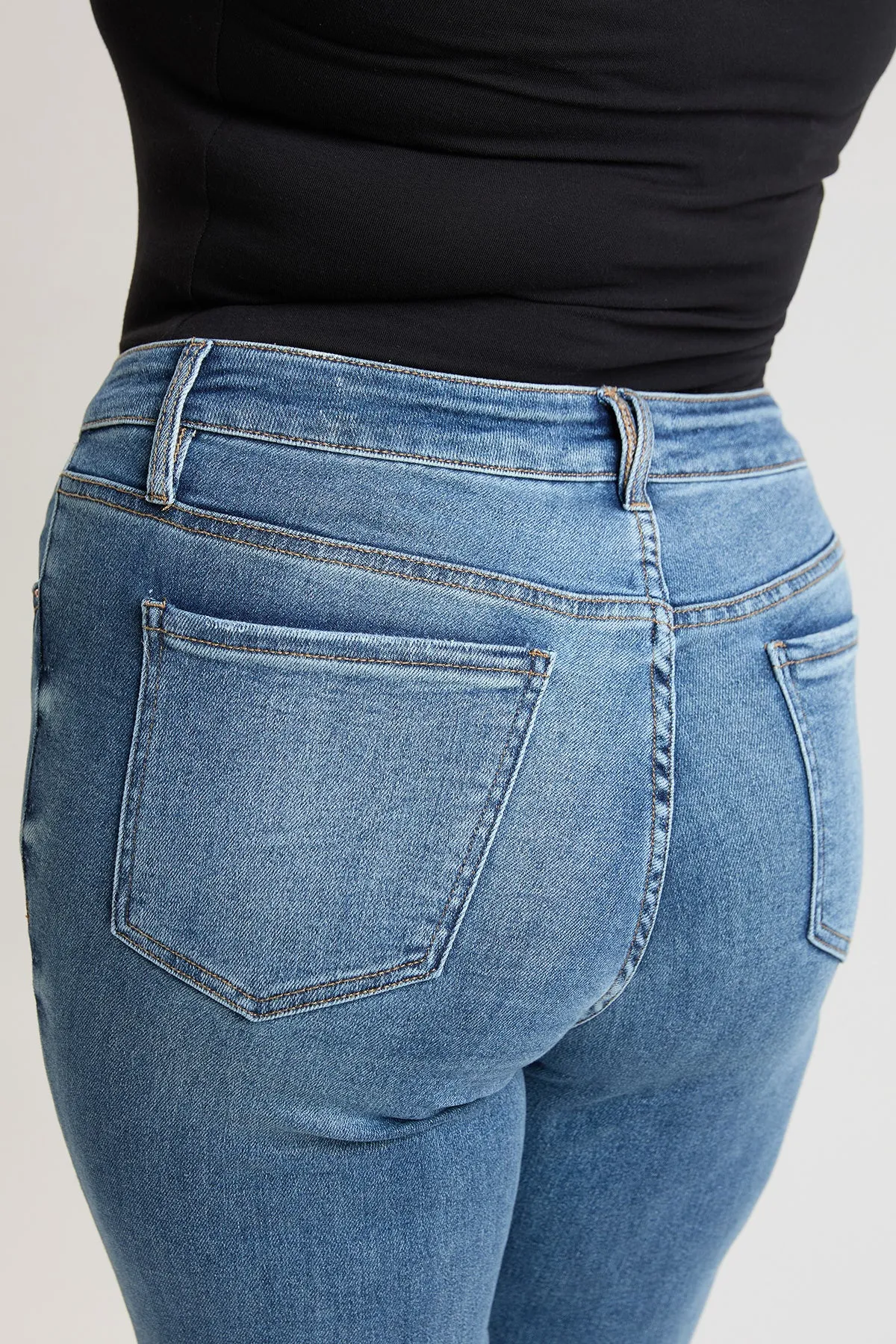 Plus Premium Mid Rise Stretch Slim Straight Jeans, Pack of 6