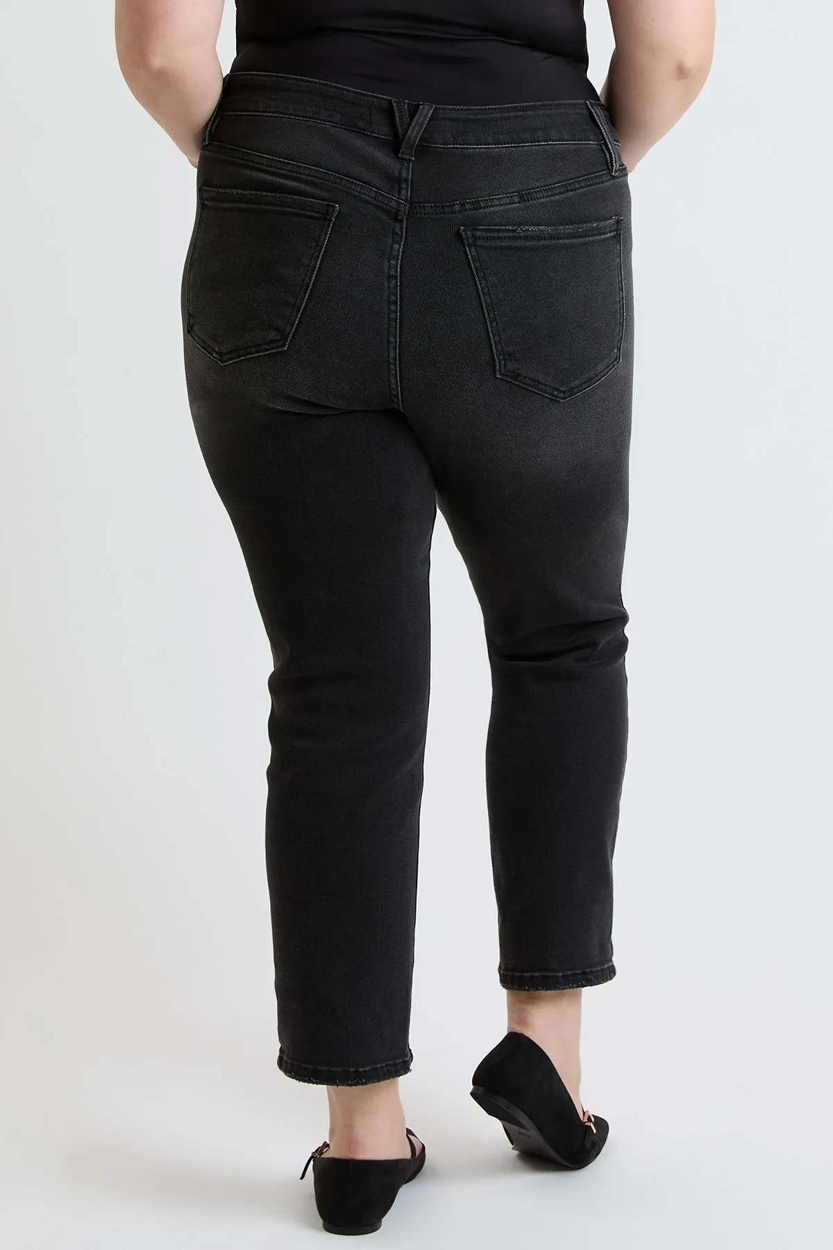 Plus Premium Mid Rise Stretch Slim Straight Jeans, Pack of 6
