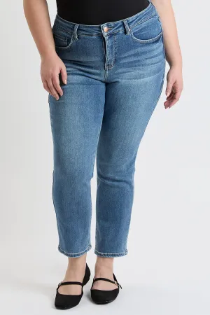 Plus Premium Mid Rise Stretch Slim Straight Jeans, Pack of 6