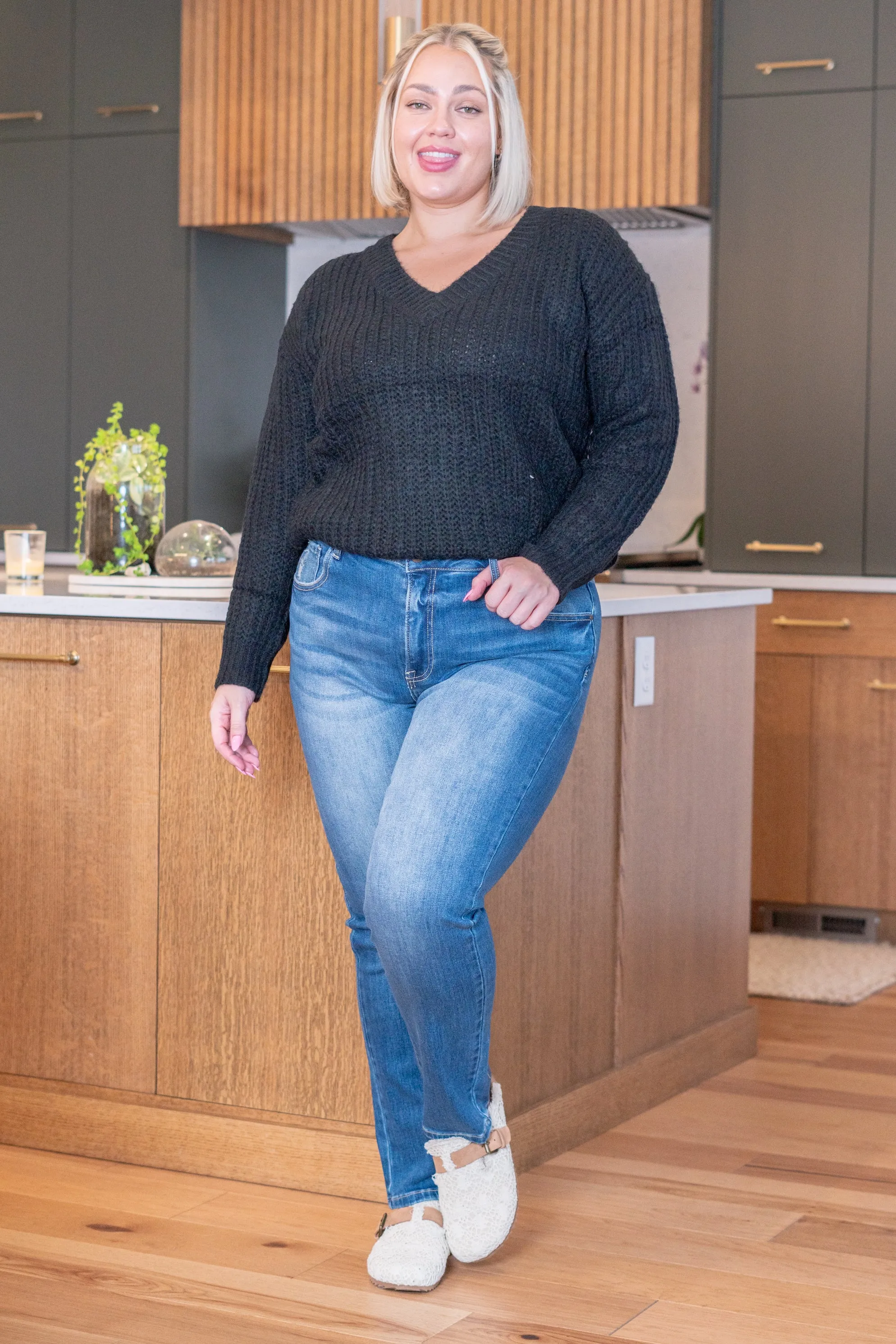 Plus Size Lily Mae Mid Rise Ankle Skinny Jeans