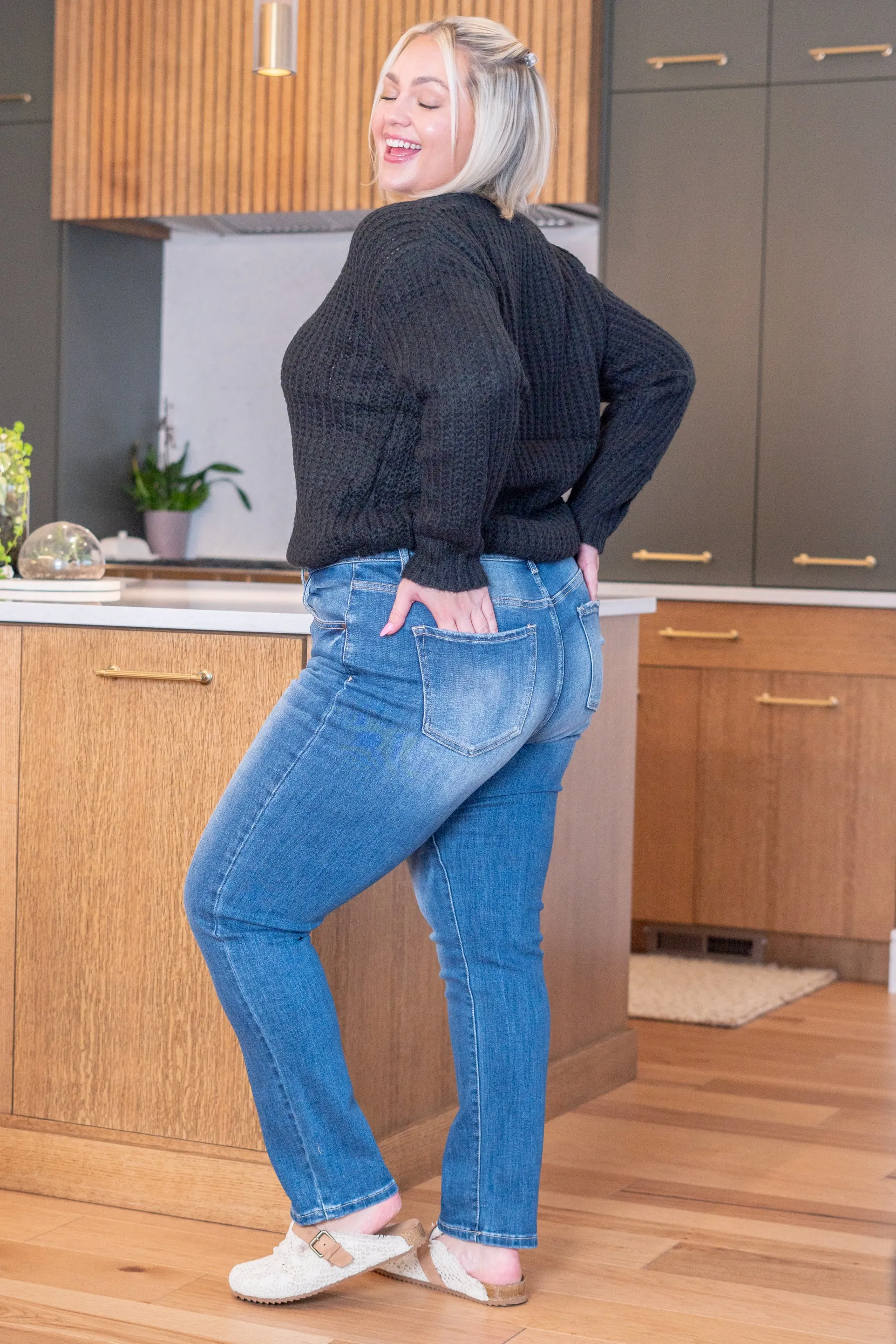 Plus Size Lily Mae Mid Rise Ankle Skinny Jeans