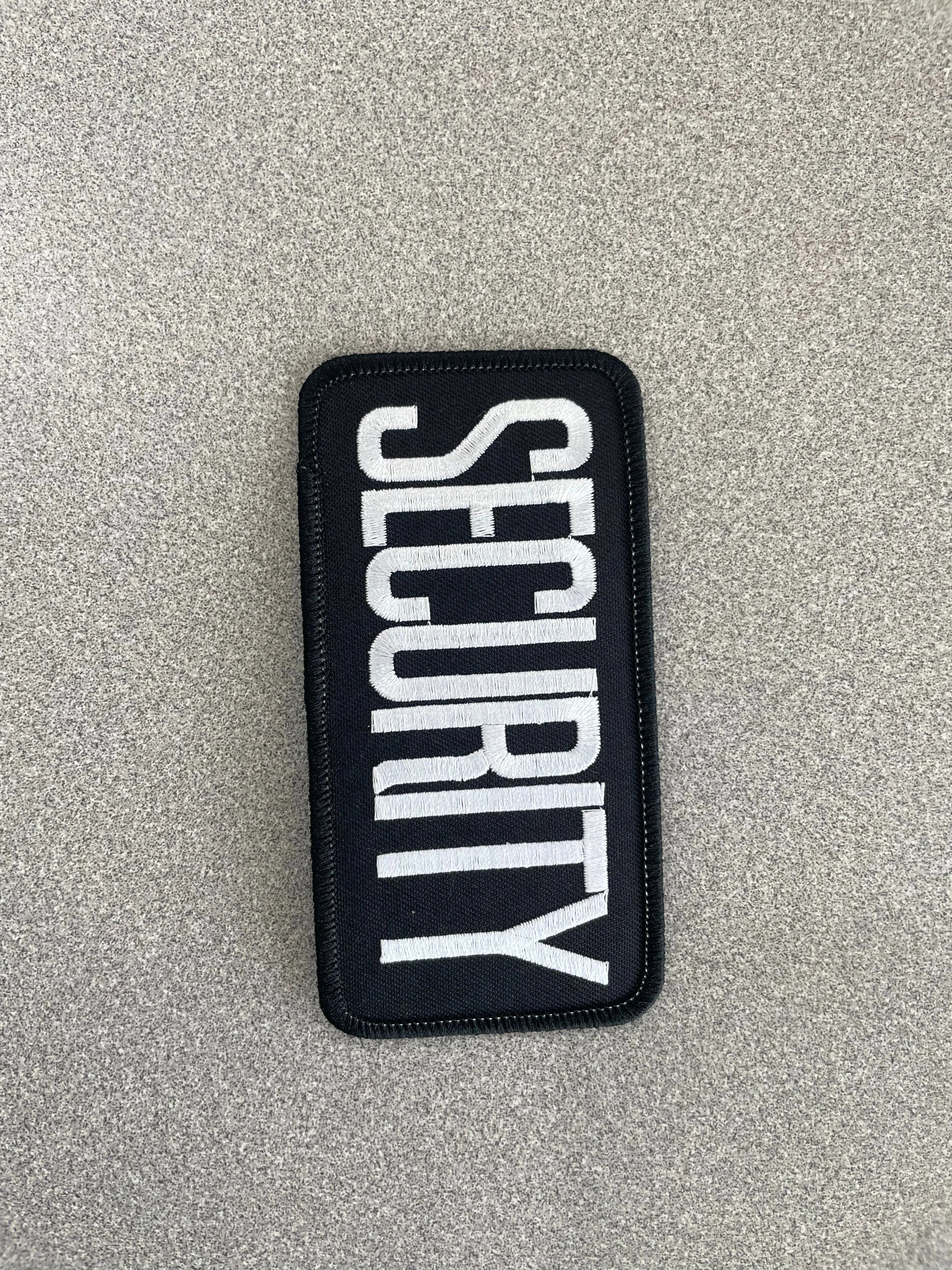 Pocket top Patches 4 x 2 inches various text