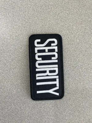 Pocket top Patches 4 x 2 inches various text