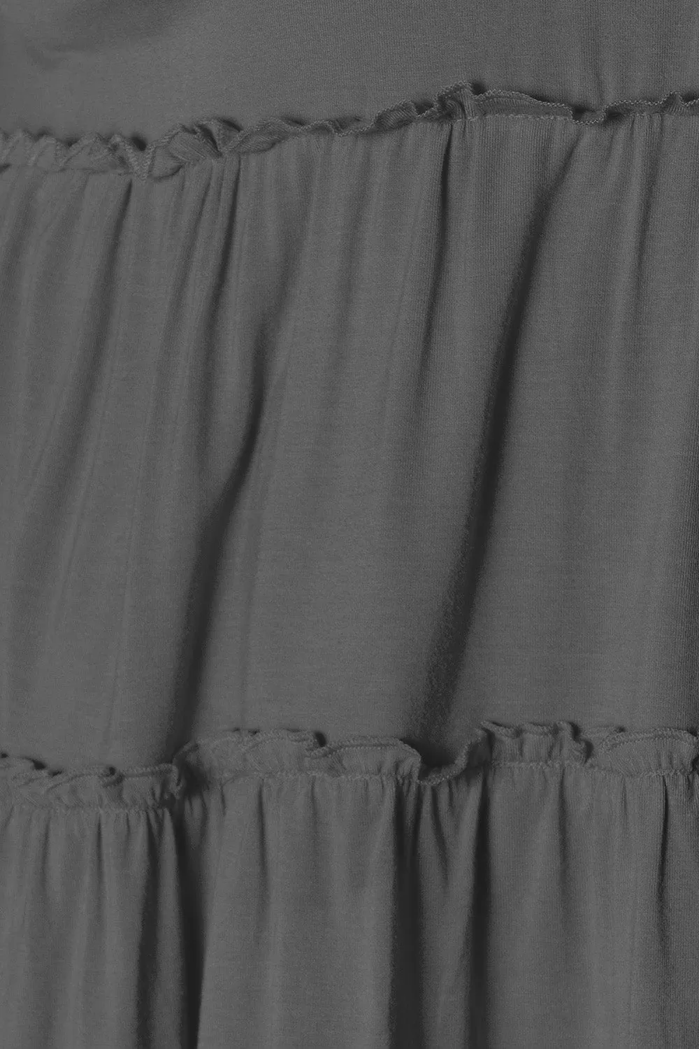 Polly Half Button Long Sleeve Ruffle Hem Top