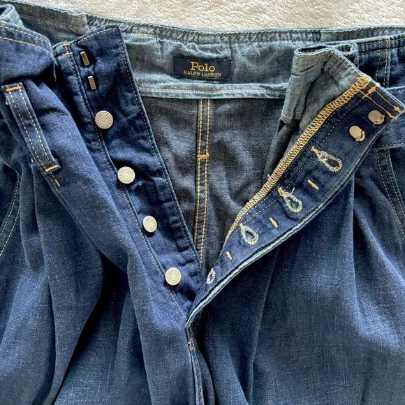 POLO Ralph Lauren Button Fly Paperbag Waist Jeans--Sz 28