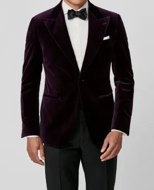 Pontoglio Aubergine Stretch Cotton Velvet