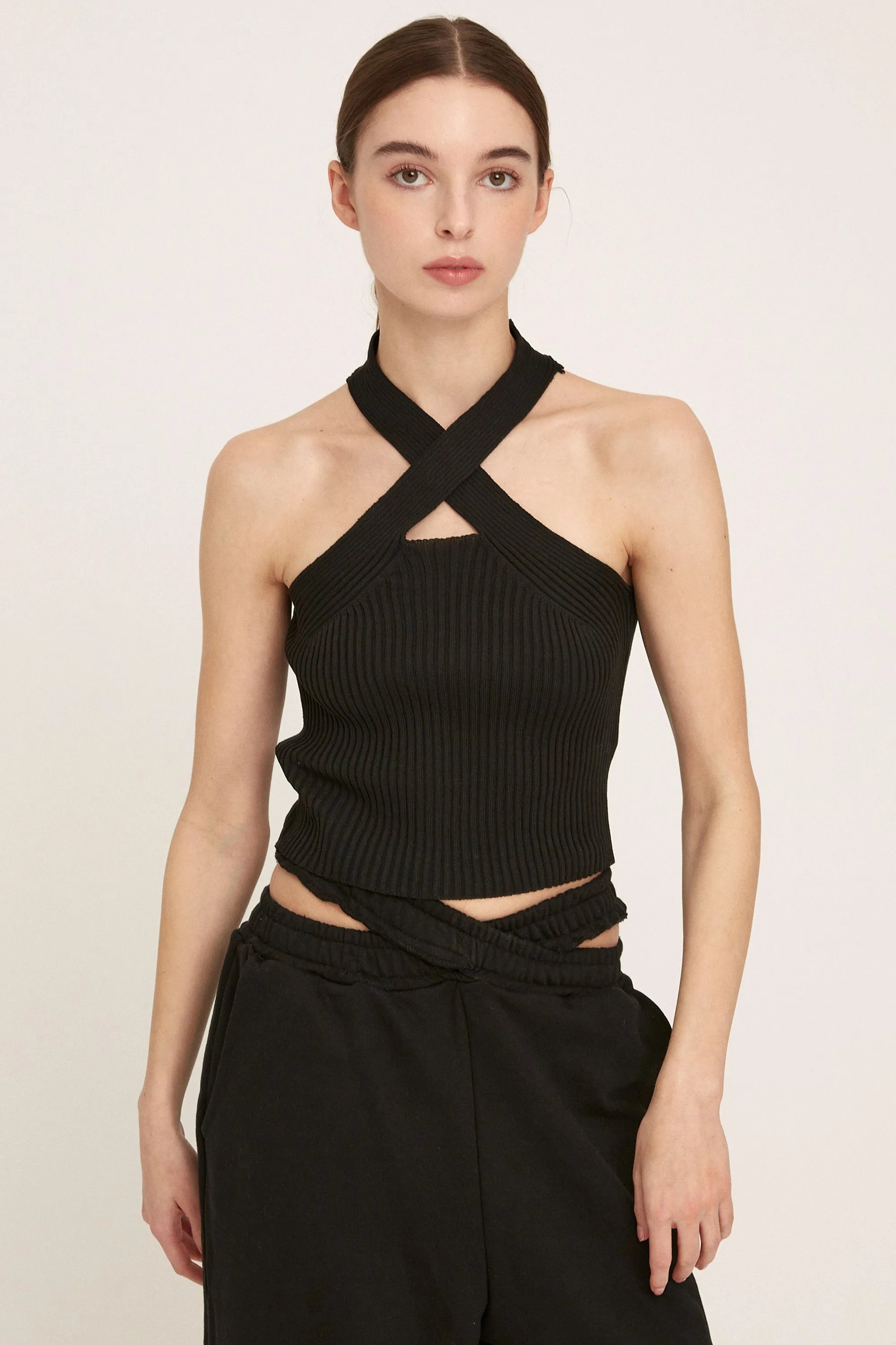 Presley Twist Front Knitted Top