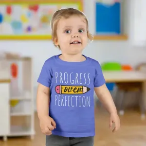 Progress Over Perfection Toddler Tees Pencil Chic