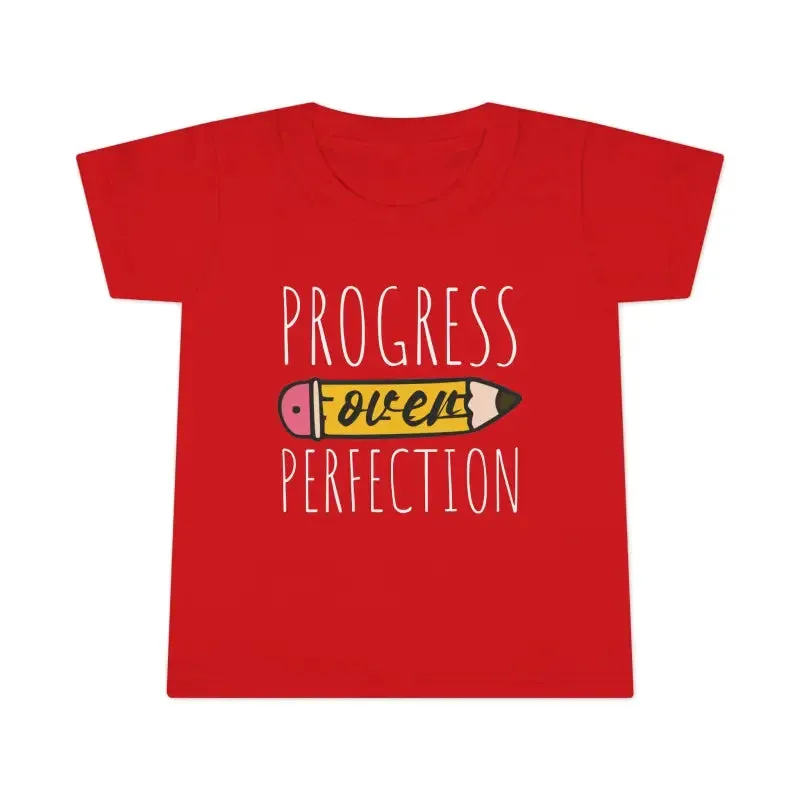 Progress Over Perfection Toddler Tees Pencil Chic