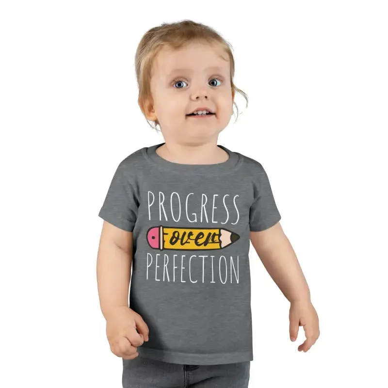 Progress Over Perfection Toddler Tees Pencil Chic