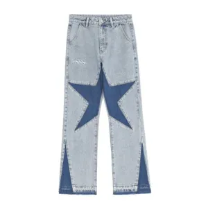 "High Street Star Embroidery" Jeans