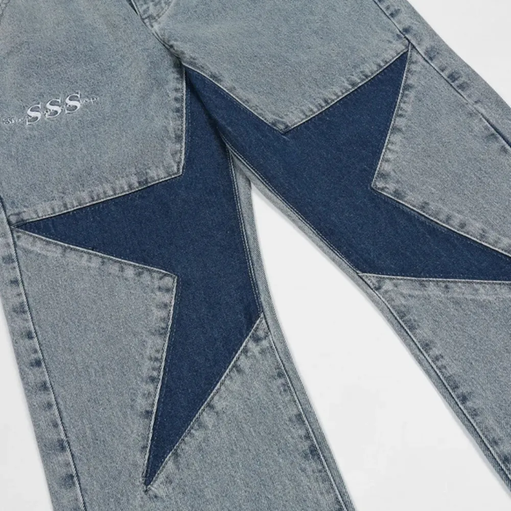 "High Street Star Embroidery" Jeans