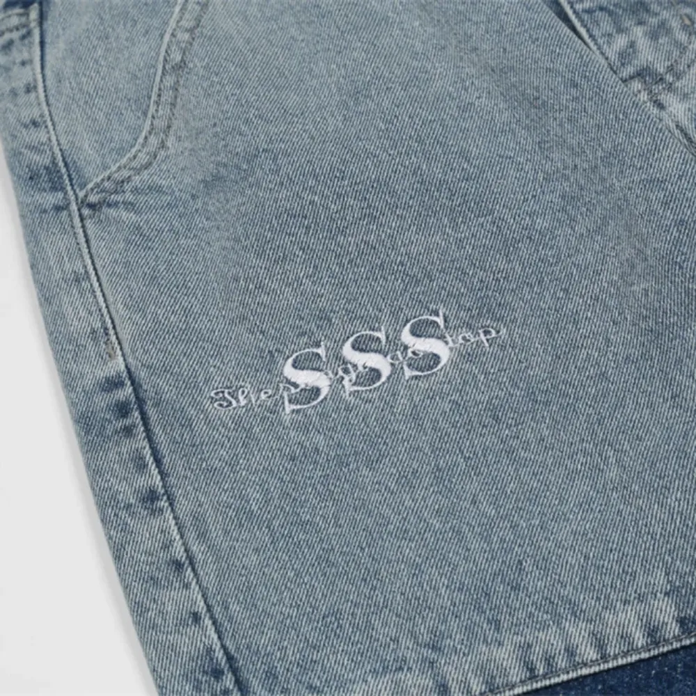 "High Street Star Embroidery" Jeans