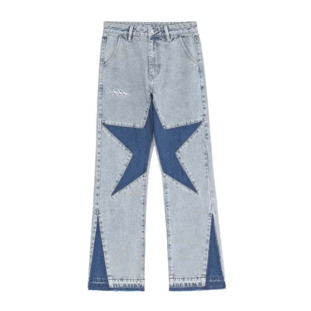 "High Street Star Embroidery" Jeans