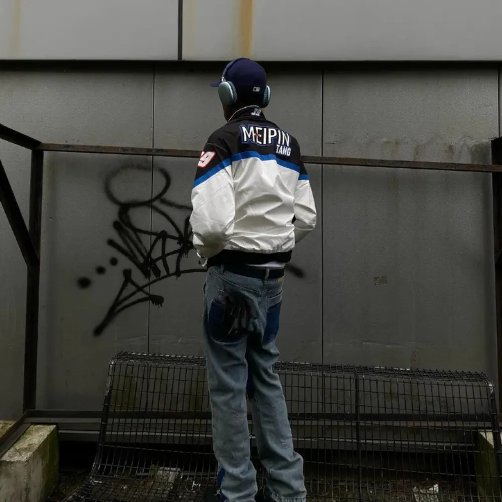 "High Street Star Embroidery" Jeans