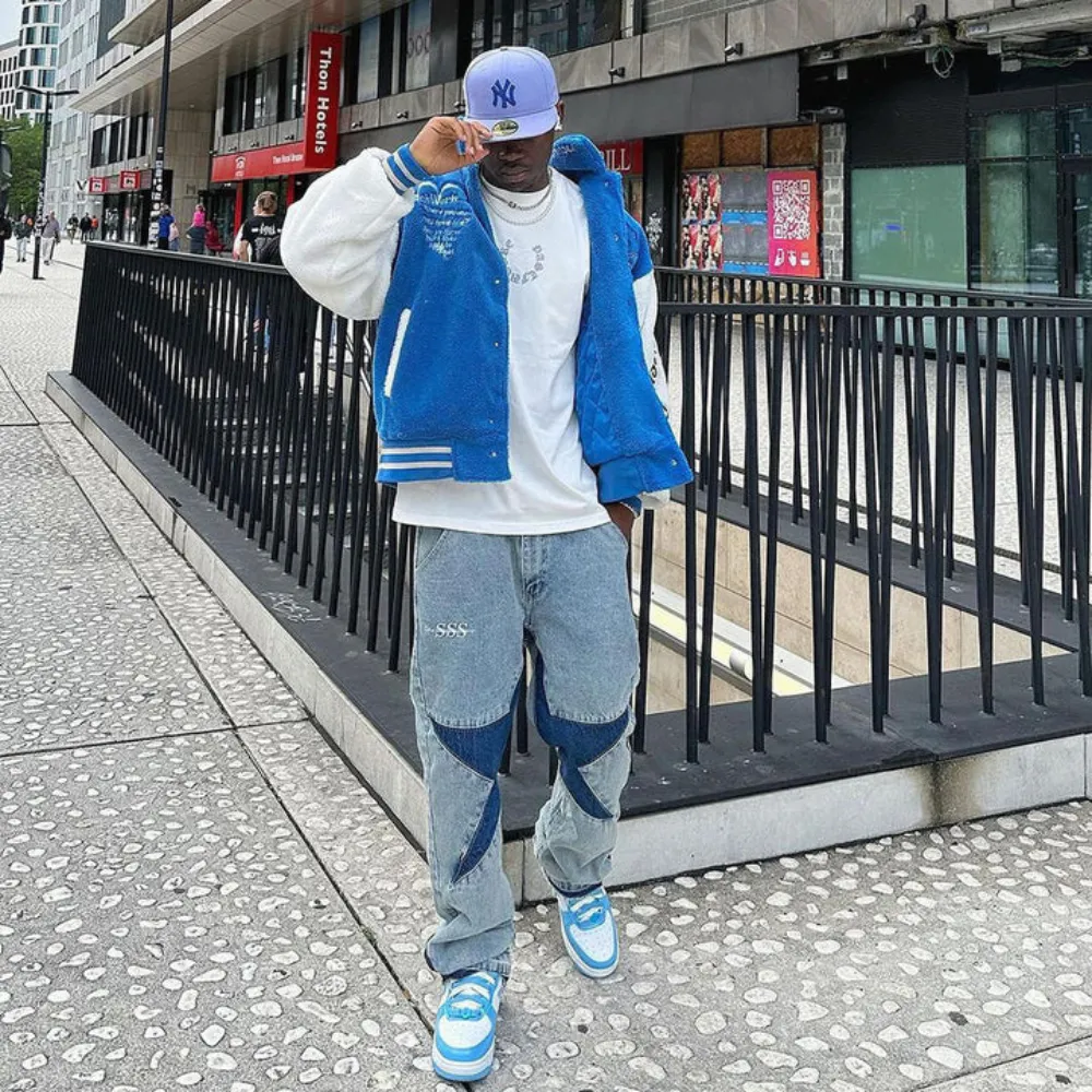 "High Street Star Embroidery" Jeans