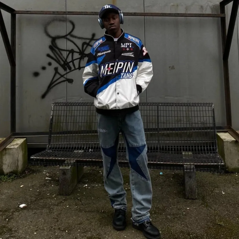 "High Street Star Embroidery" Jeans