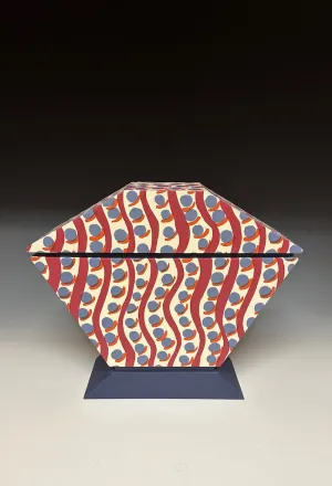 "THE CHARLESTON HOUSE" HANDMADE BOX WITH MIXED MEDIA JS129