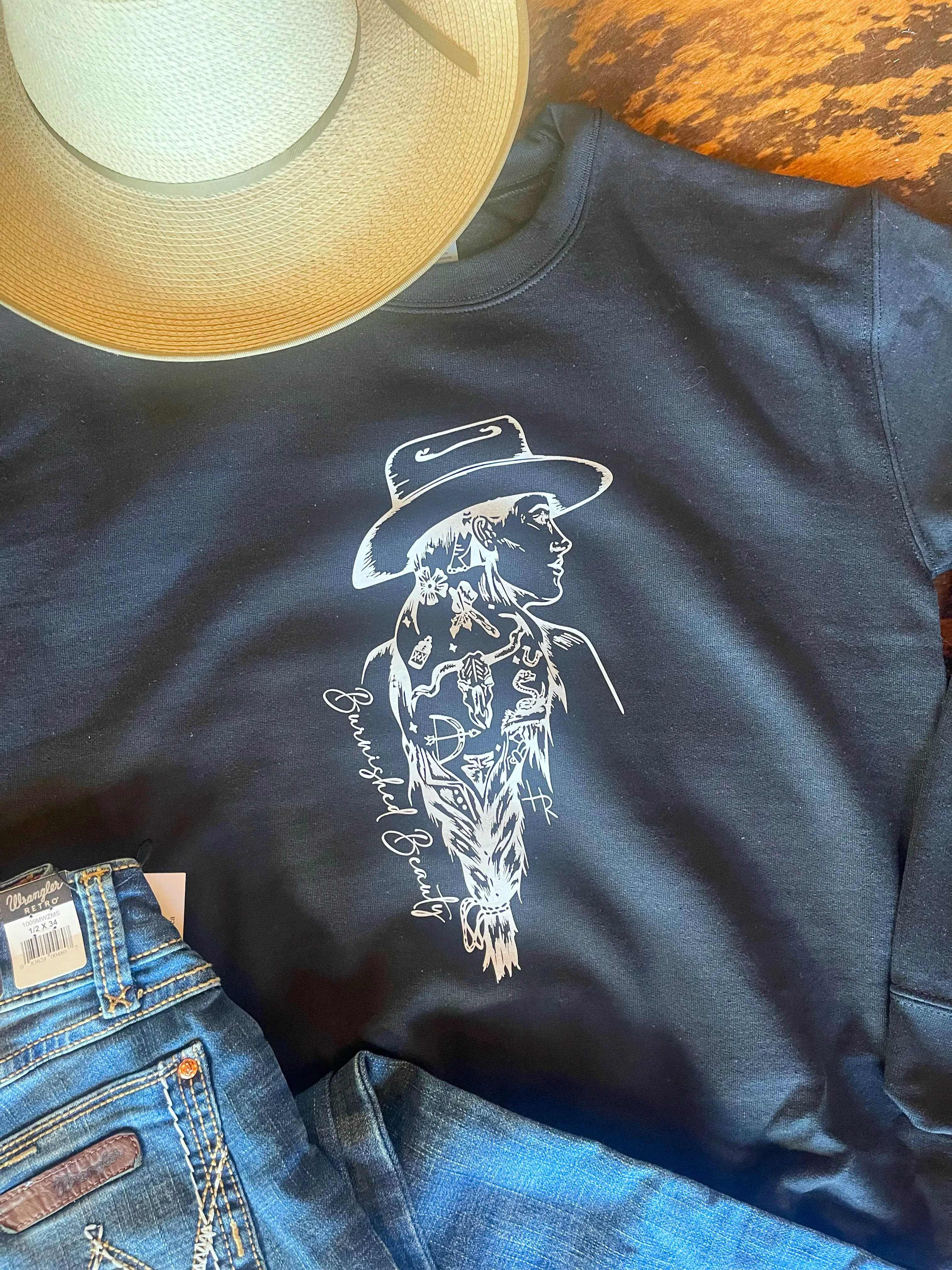 "The Cowgirl Hat Stories" Crewneck Sweater