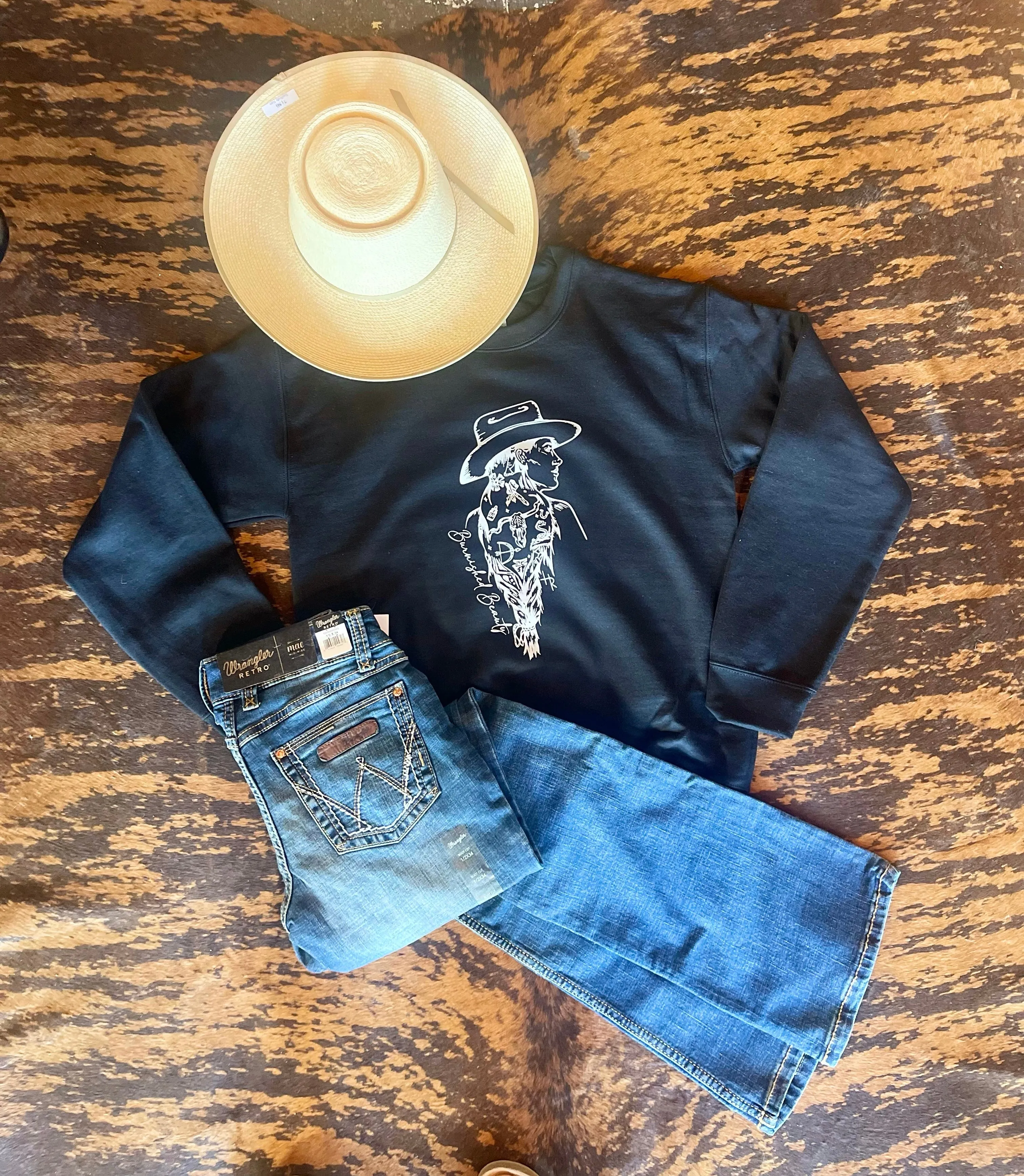 "The Cowgirl Hat Stories" Crewneck Sweater