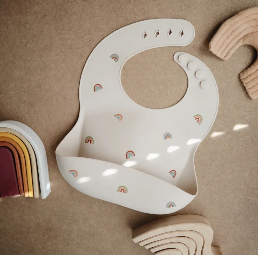 Rainbows Silicone Bib