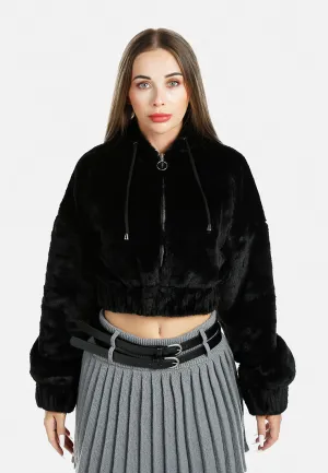 Relaxed Off Shoulder Hooded Jacket By RUW