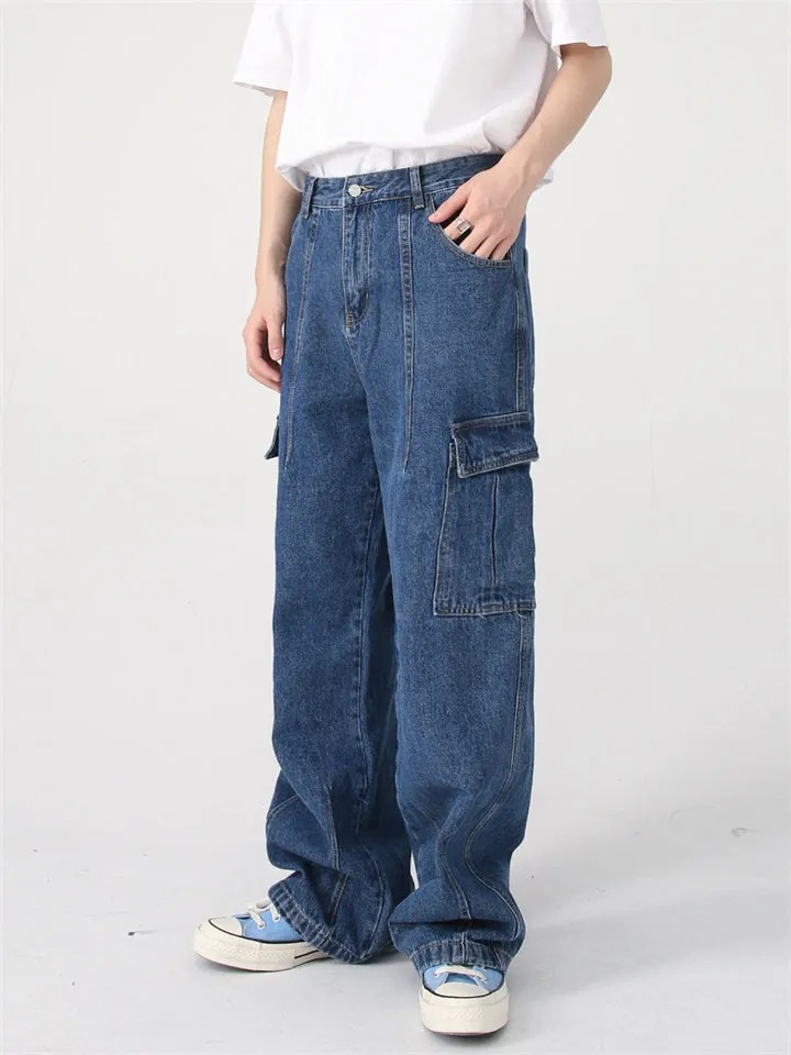 Relaxed Vogue Washed All Seasons Cargo Men's Jeans