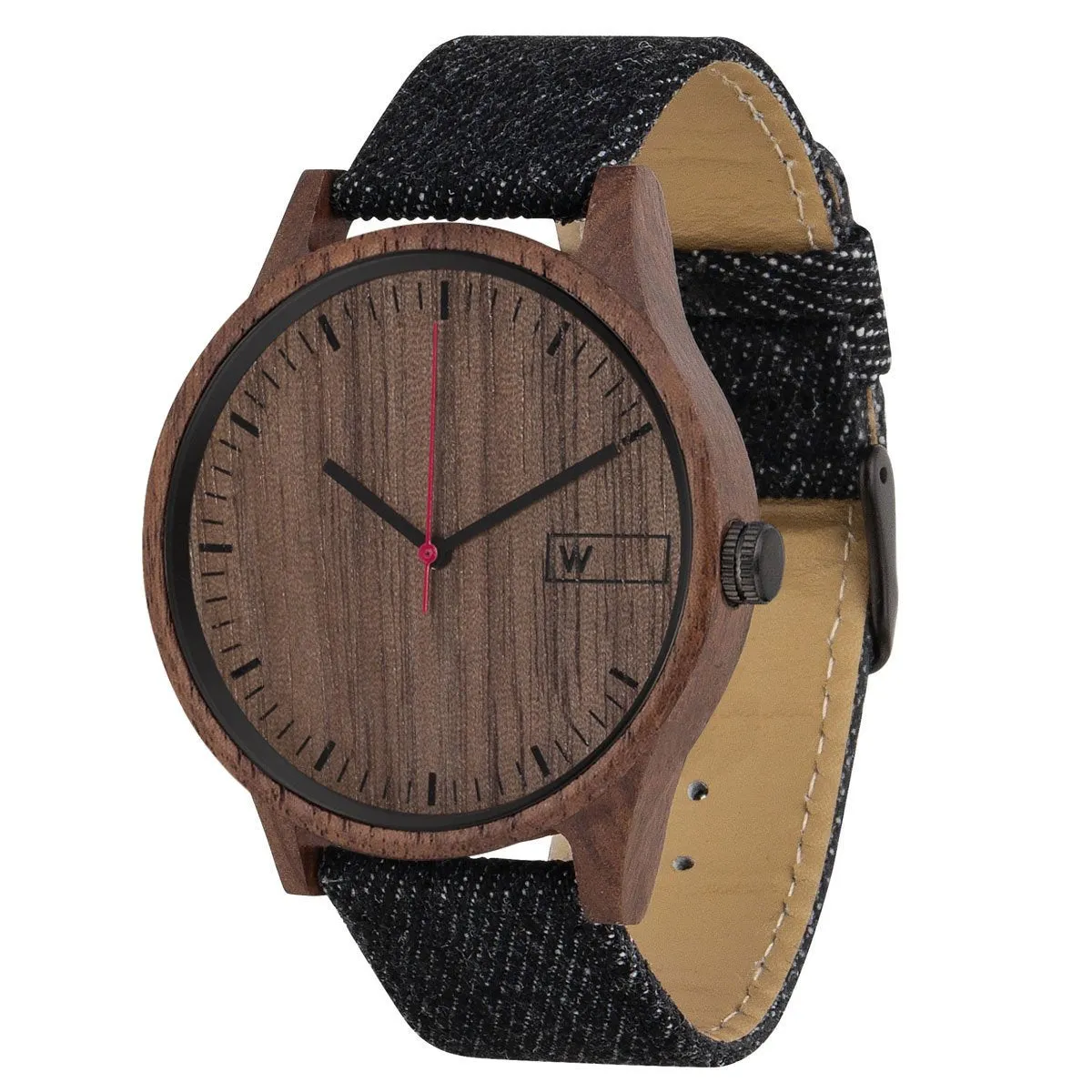 Relógio de Madeira | Woodz Sunset (Pulseira Black Jeans)