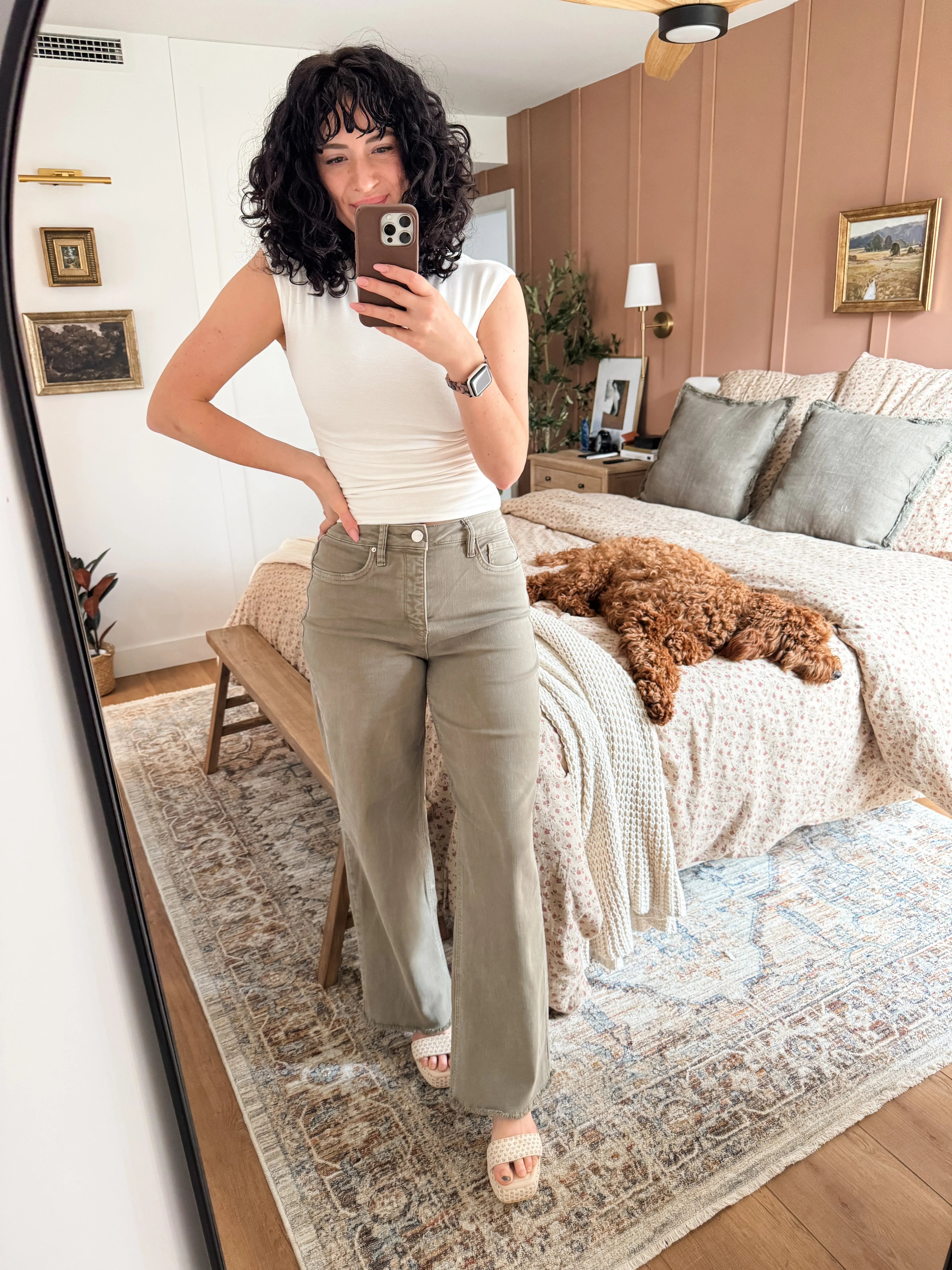 RFM High Rise Garment Dye Wide Leg  Jeans