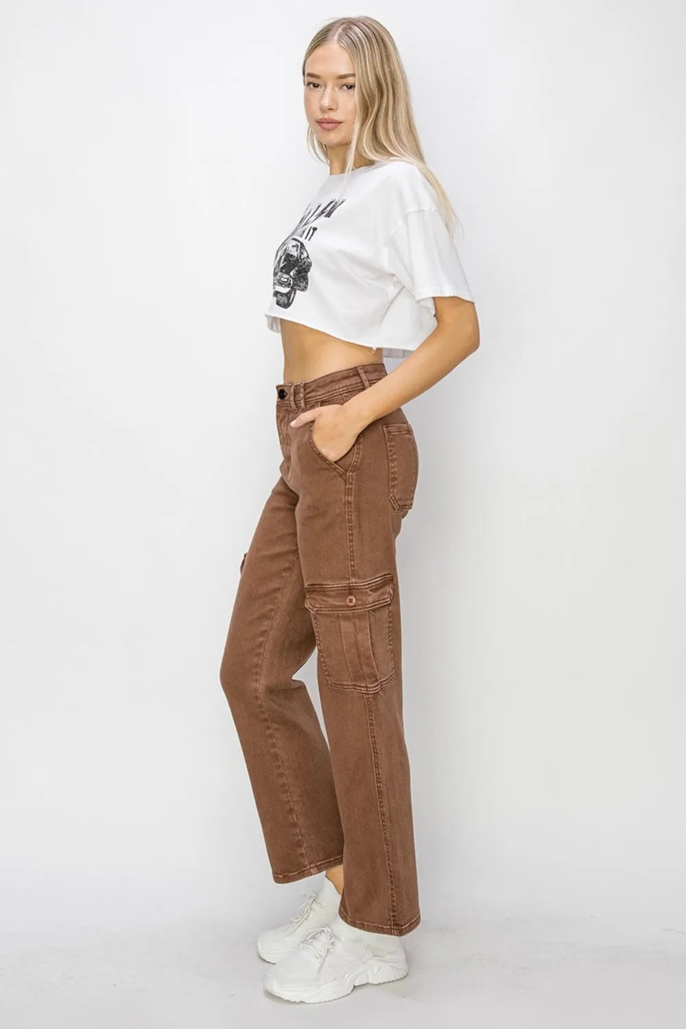 Risen High Rise Cargo Jeans