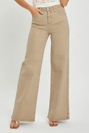 RISEN Tummy Control High Rise Wide Leg Jeans