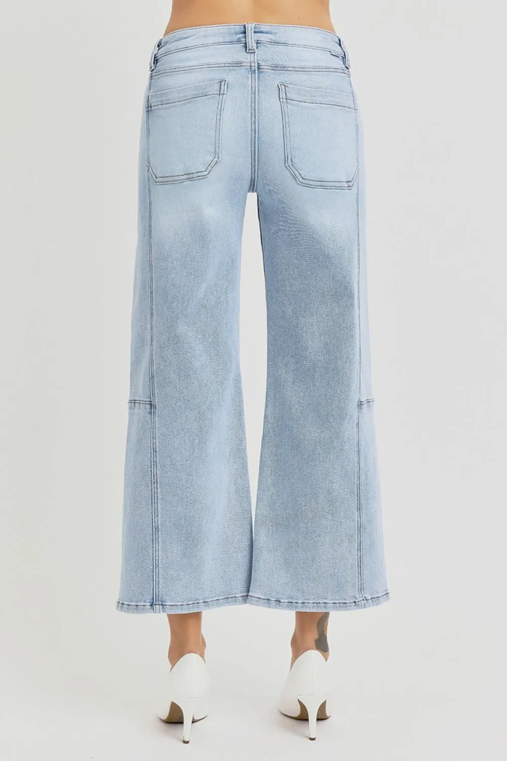 Risen Wide Leg Crop Jeans