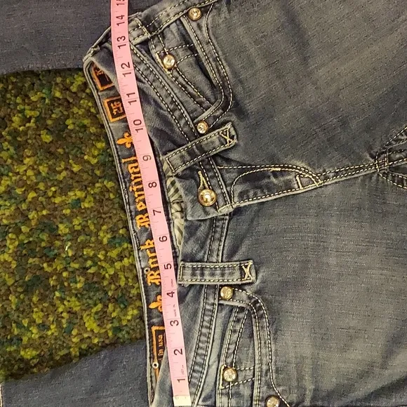 Rock Revival Kate Skinny Low Rise Sequin Pockets Size 26