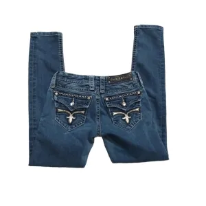 Rock Revival Kate Skinny Low Rise Sequin Pockets Size 26