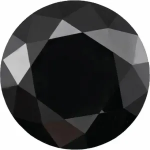 Round Diamond Faceted FAB Black Moissanite Loose Stone